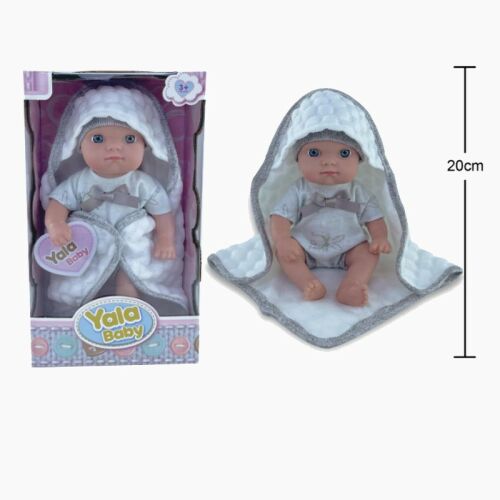 Yala baba, 20 cm-es realisztikus baba ruhákkal és takaróval