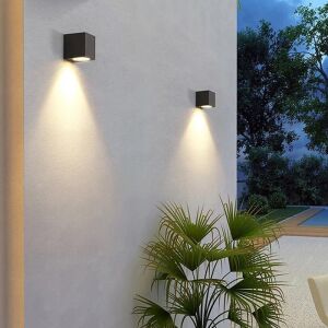 Aplica LED de exterior, 35W, soclu GU10, IP44, cadru din aluminiu, negru