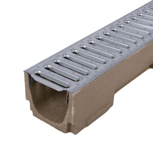 Canal de drenaj din beton polimeric cu grilaj galvanizat A15, 100x120x1000 mm