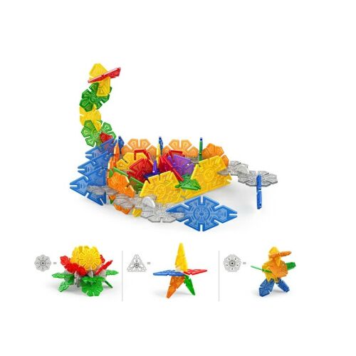 Smart Pocket építőkocka készlet, 218 darab, STEAM játék, színes építmény