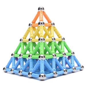 Piramida set constructie magnetic 3D - Joc de construcție magnetic