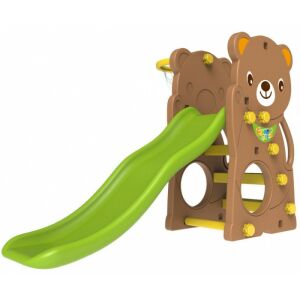 Topogan multifunkcionális medve kosárlabda palánkkal és 136 cm-es csúszdahosszal - Csúszda