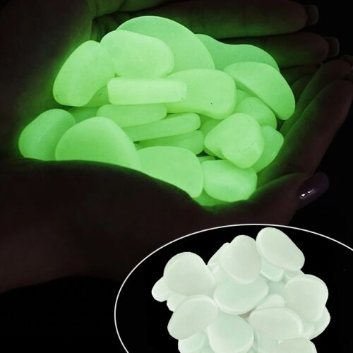 Pietricele fosforescente translucide care lumineaza verde, decorative, 3-5 cm 500 g 139025375