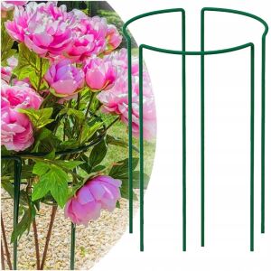 Suport metalic pentru flori, set 3 bucati, verde, 15x45 cm 139025735 - Suporturi și țăruși pentru plante