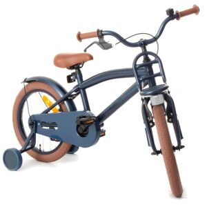 16 colos kerékpár, Cool Boy, 26 cm-es acél váz, V-fék, első támasztó, 2 pótkerék, fényszóró, sötétkék