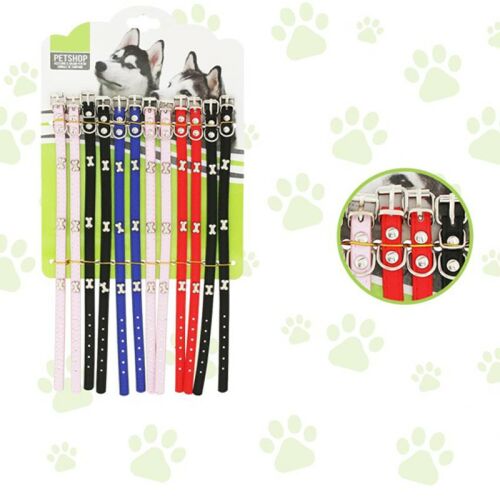 Zgarda pentru caine, latime 1 cm, piele ecologica, diverse culori 139026362