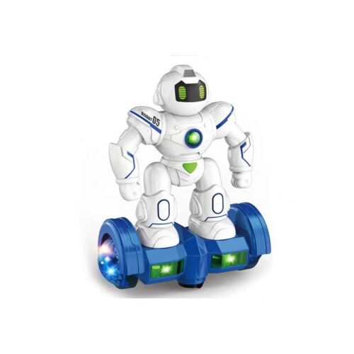 Interaktív Mecha Robot játék fényekkel és hangokkal, fehér és kék