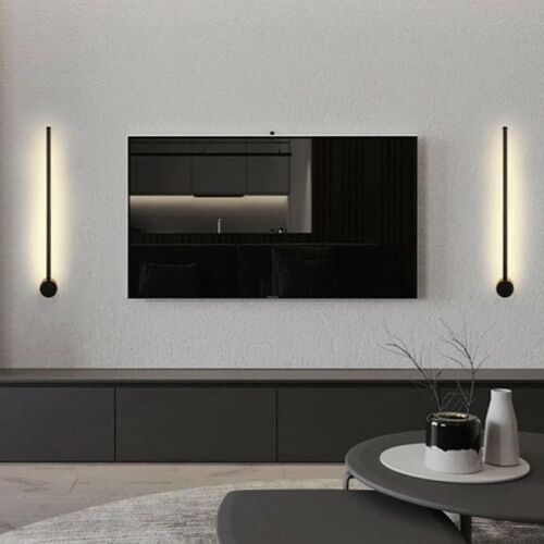 Aplica LED line, 9W, lumina neutra 4000K, 670lm, 630x60x100 mm, negru