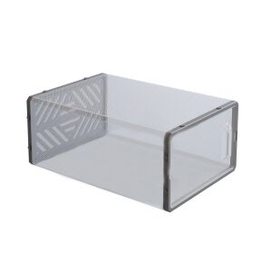 Cipőtároló doboz, XL méret 36 x 25 x 19 cm, fedéllel zárható, átlátszó