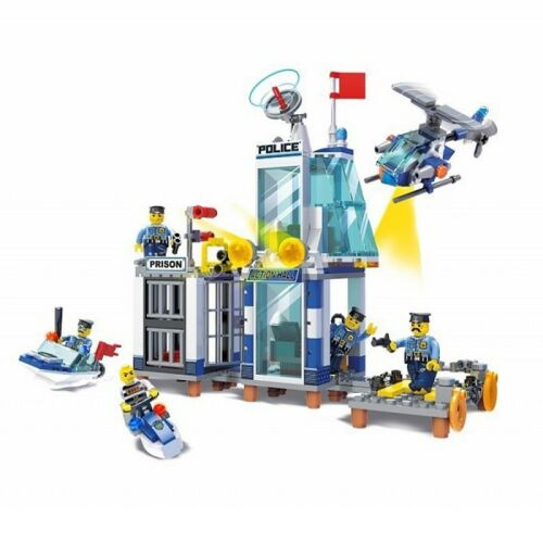 My Police börtön építőkocka játékkészlet rendőrségi helikopterrel és figurákkal