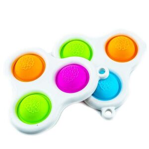 Breloc POP IT, 3 bule din silicon, jucarie antistres, multicolor