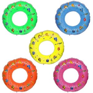 Felfújható úszógumi lányoknak, léghólyagokkal, állatmintával, rózsaszín 50 cm 139028052 - Gyerek úszógumi