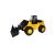 Sárga és fekete játék traktor homlokrakodóval