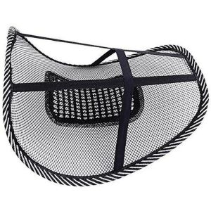 Suport lombar pentru scaun auto si de birou, zona de masaj, 39x39 cm, negru