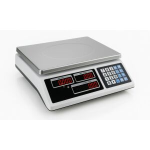 Digitális árazó mérleg 40 kg-ig, kiskereskedelmi mérleg rozsdamentes acél platformmal és LCD kijelzővel - Mérőeszköz