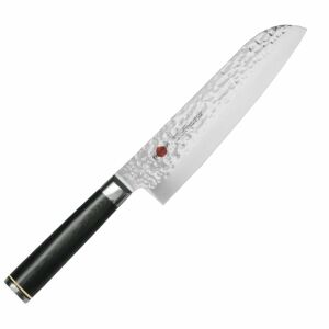 Fissman Kensei Kojiro 18cm Santoku Kés, Japán stílusú univerzális konyhakés kalapált pengével - Kés