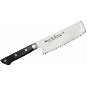 Satake Katsu Nakiri 16 cm-es zöldségszeletelő kés fekete nyéllel - Kés