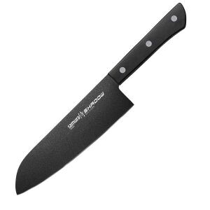 Samura Shadow Santoku kés 17.5cm, AUS-8 acél, ABS nyél, fekete - Kés