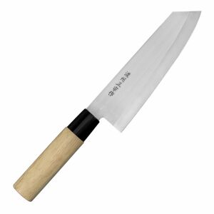 Satake Megumi 17cm Santoku Bunka kés, Japán stílusú konyhakés fa nyéllel - Kés