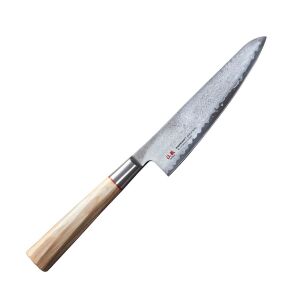Suncraft SENZO TWISTED OCTAGON Santoku Kés 143mm, Japán konyhakés damaszkuszi acél pengével és Pakkawood nyéllel - Kés
