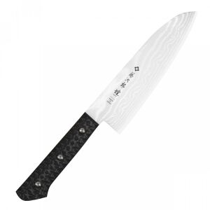 Tojiro Gai VG-10 damaszkuszi Santoku kés 17 cm micarta markolattal - Kés