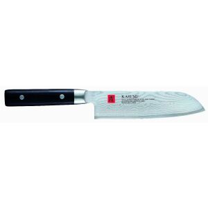 Kasumi 18 cm-es Santoku kés - Damaszkuszi acélból készült univerzális konyhakés - Kés