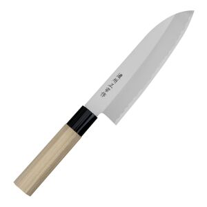 Satake Yoshimitsu 17cm Santoku kés, Japán stílusú konyhakés zöldségekhez, húshoz és halhoz - Kés