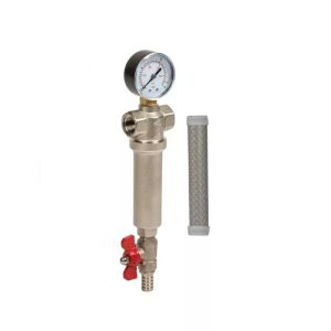 Aquafilter Mechanikai Vízszűrő - 1/2", 100 mikron, Nyomásmérővel 139033955 - Aquafilter