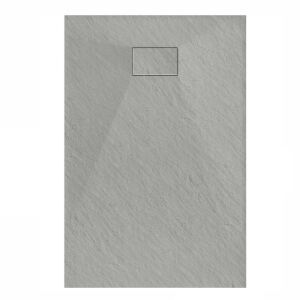 Welland Szürke Kőhatású Zuhanytálca - 80x130 cm, Szifonnal