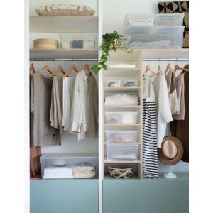 Кутия с капак Текстилна кутия 5.7 л 34.3x19.5x12.5 см прозрачна 139034071 - Кутия за съхранение и кошница