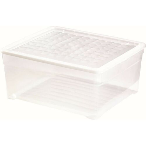 Pudełko z pokrywką Pudełko tekstylne 18,5L 39,6x34,3x17,3cm przezroczyste 139034064