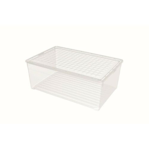 Pudełko z pokrywką Pudełko tekstylne 45L 59,6x39,4x23cm przezroczyste 139034066