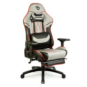 Prémium Gamer Szék Párnákkal - Szürke/Fekete/Piros