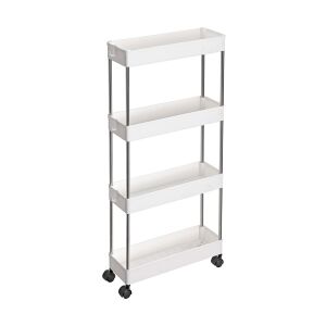 Timeless Tools 4-poschodový pojazdný úložný vozík, úzky dizajn - Skladovanie a organizovanie