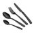 Berlinger Haus black cutlery set including knife, fork, spoon, and teaspoon