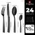 Berlinger Haus BH-3081 24-piece black cutlery set dimensions