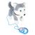 Cățeluș Husky Interactiv în Lesă - Jucărie de Pluș Mergătoare și Lătrătoare 139034854