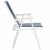 Side view of Springos folding garden chair with armrests