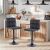 Two Pepita Sombra black bar stools in kitchen setting