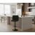 Pepita Sombra black adjustable height bar stool at kitchen island