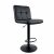Pepita Sombra black eco-leather bar stool, front view