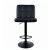 Pepita Sombra black adjustable bar stool, full view