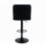 Back view of Pepita Sombra black adjustable bar stool
