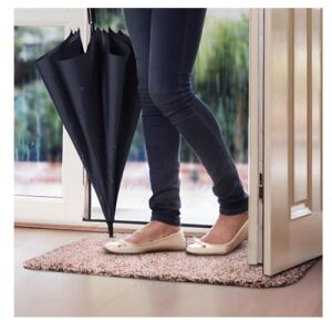 RT bézs és barna mikroszálas lábtörlő a bejáratnál - Retoo