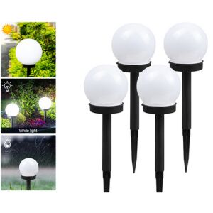 Napelemes Gömb Kerti Lámpa - 4 db, 10 cm, Leszúrható