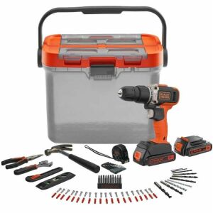 Black & Decker BCKSB03-QW Set de burghiu și înșurubare cu acumulator cu cutie de scule și accesorii - Black & Decker