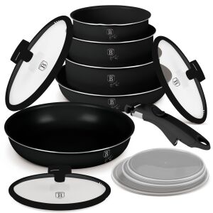 Berlinger Haus BH-8248 Matte Black Collection 12-Piece Cookware Set - Crockery