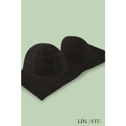 Nahtloser und bügelloser BH, Linovit®, Push-up, Abnehmbare Träger, Doppeltes Verschlusssystem, Ideal für rückenfreie Kleider, Schwarz, S 140746647