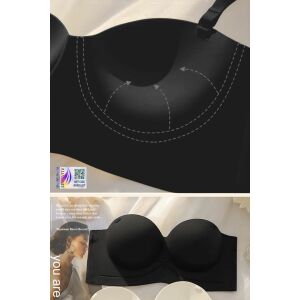 Bezšvová podprsenka bez kostíc, Linovit®, Push-up, Odnímateľné ramienka, Dvojitý systém zapínania, Ideálne k šatám s odhaleným chrbtom, Čierna, L 140768929 - Dámske oblečenie