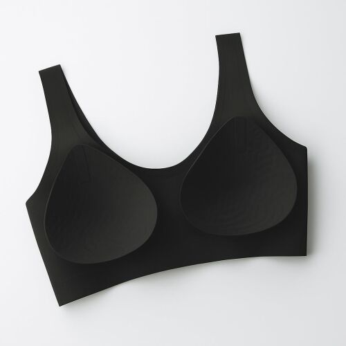 Neviditeľná bezšvová podprsenka, Linovit®, s jemnými košíčkami, priedušný a antibakteriálny materiál, rýchloschnúca, čierna, XL 140588207